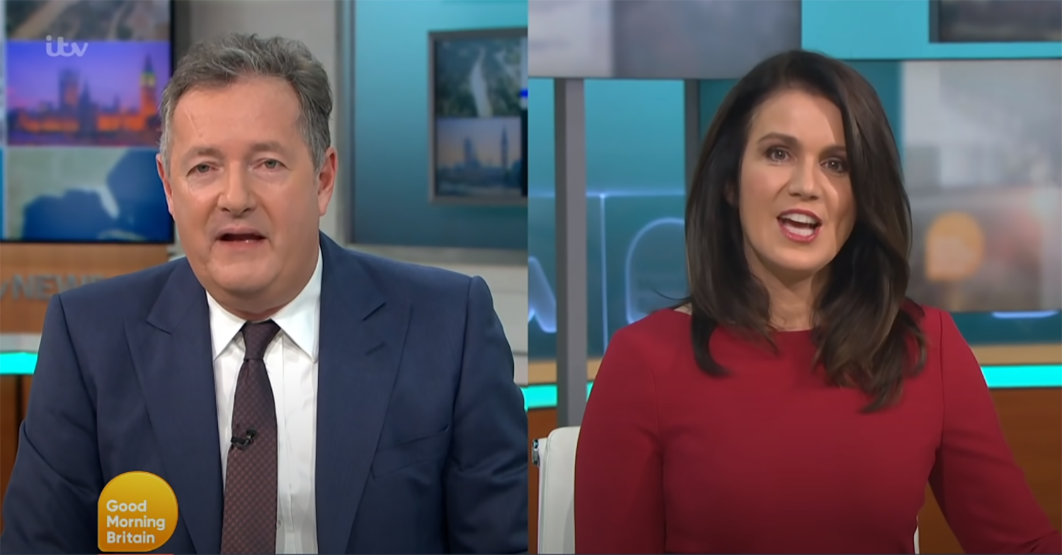 Piers morgan and Susanna Reid