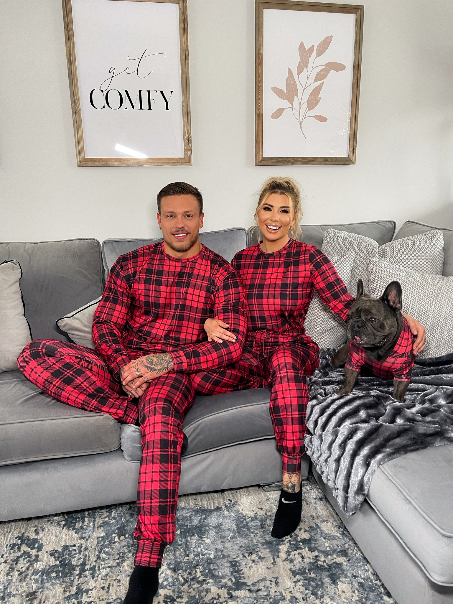 Olivia and Alex in her pjs