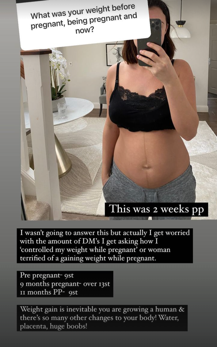 Lucy Mecklenburgh talking about her weight