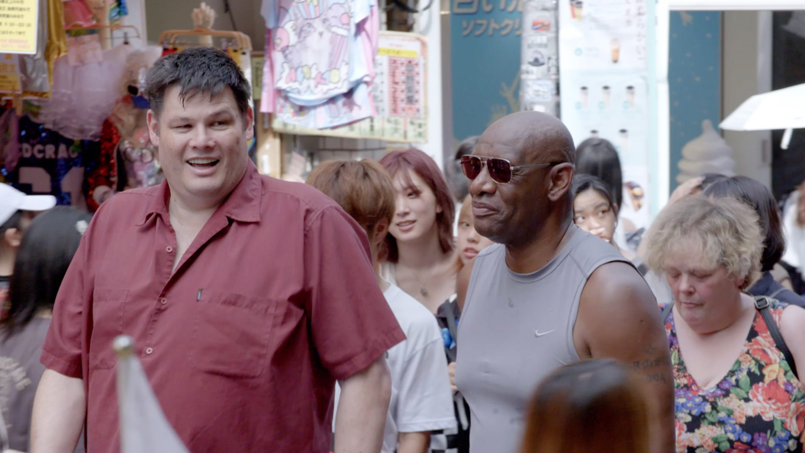 Mark Labbett, Shaun Wallace and Anne Hegerty in Japan