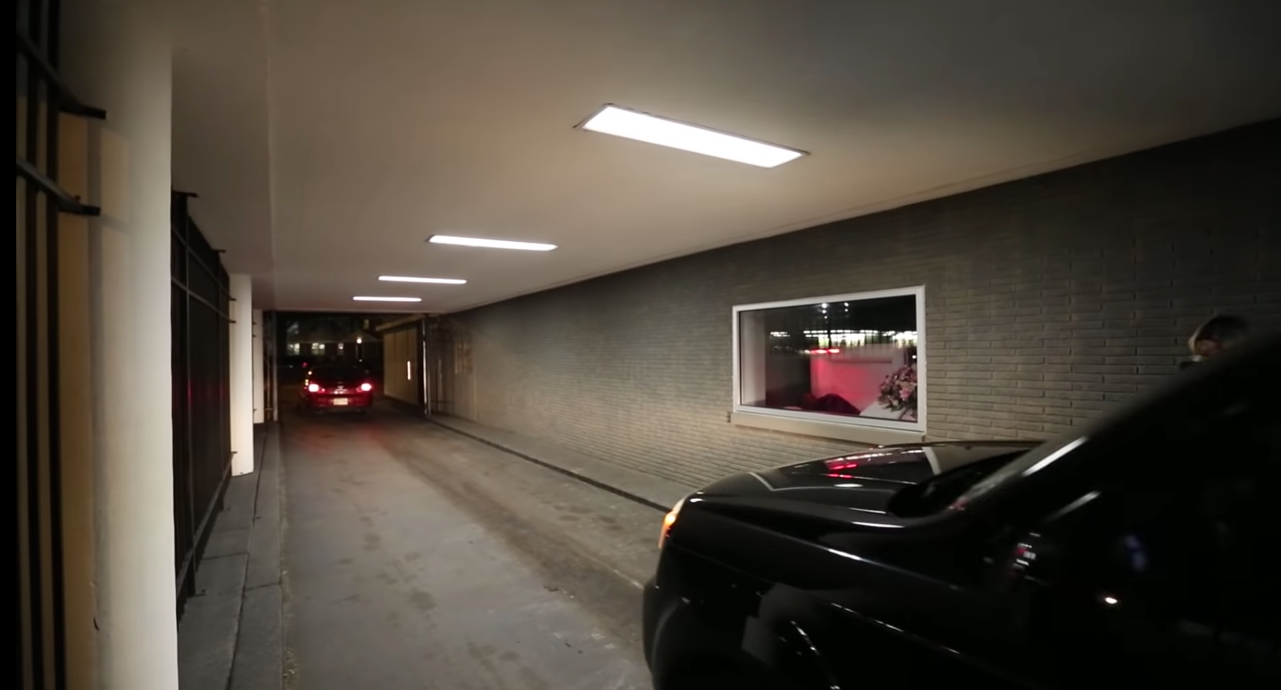 The drive-thru in the Bernard funeral home