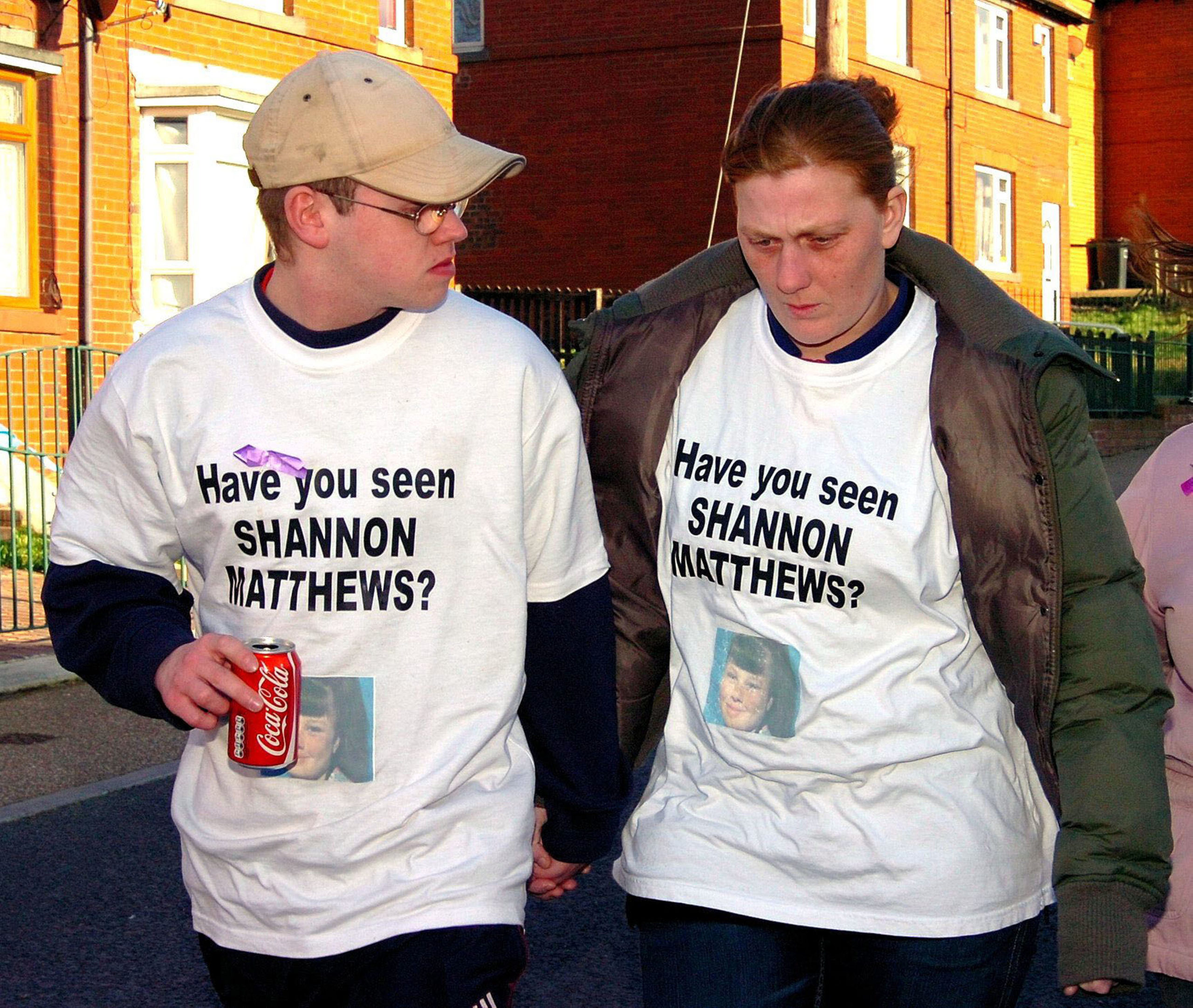 Karen Matthews and partner Craig Meeham leave home in Dewsbury last night Friday PICTURE BY PHIL SPENCER