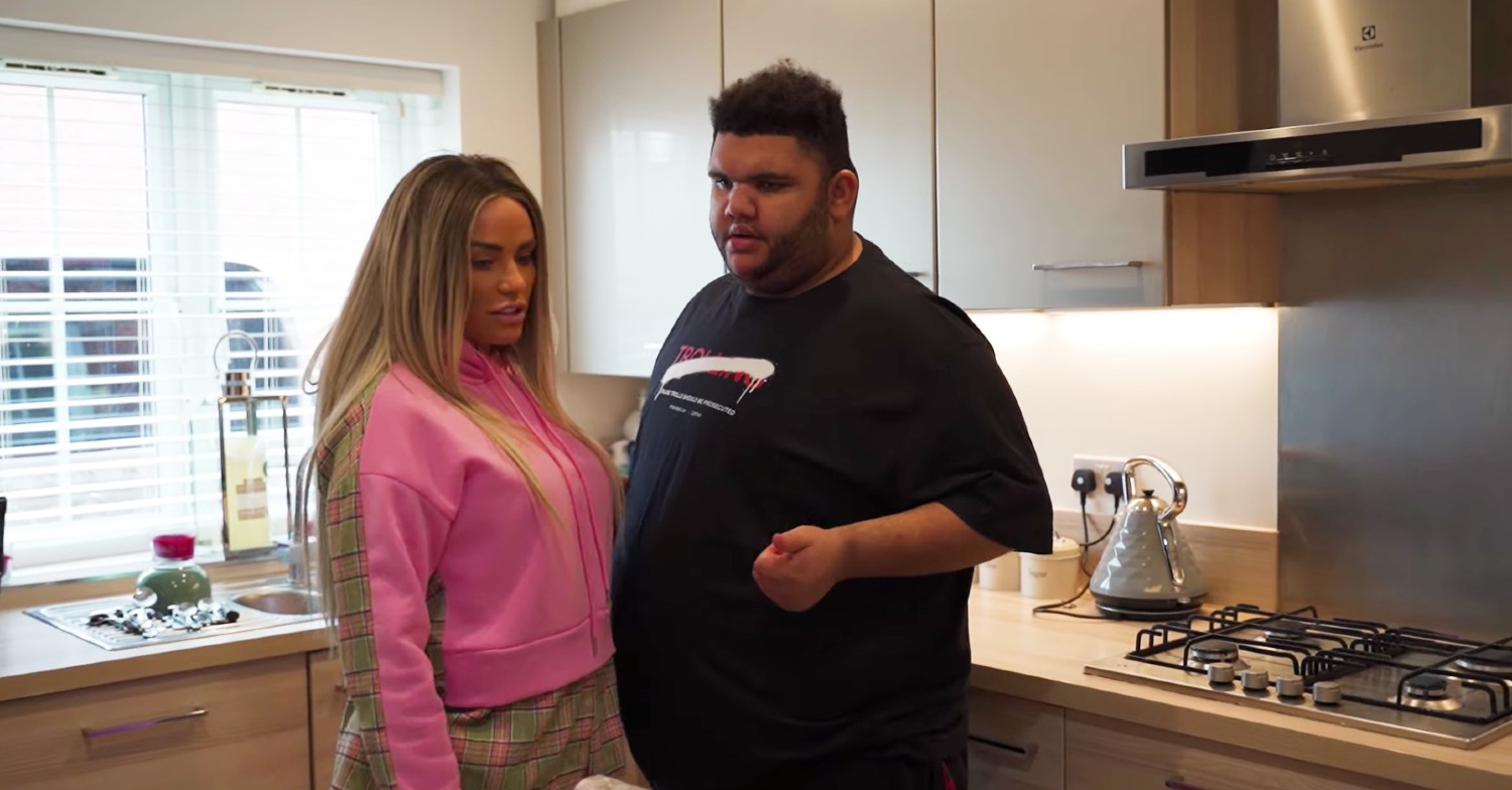 Katie Price and Harvey in his house