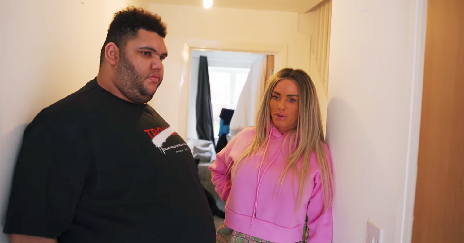 Katie Price and Harvey in his house