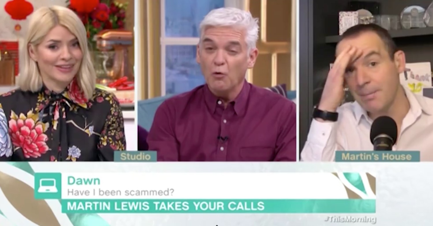 Martin Lewis and Phillip Schofield on This morning