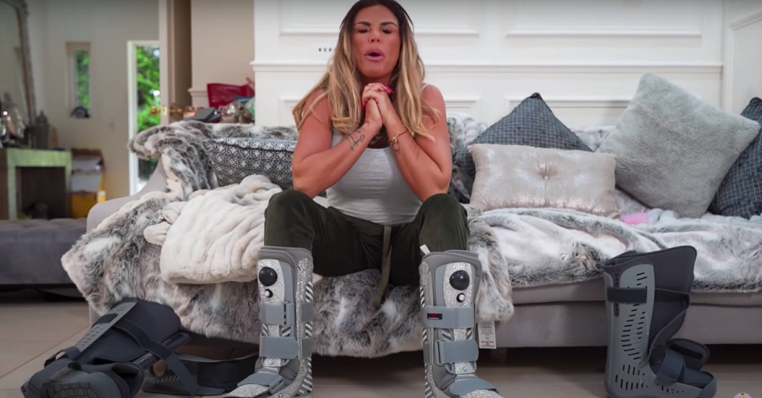 Katie Price sustained two broken feet due to her accident 