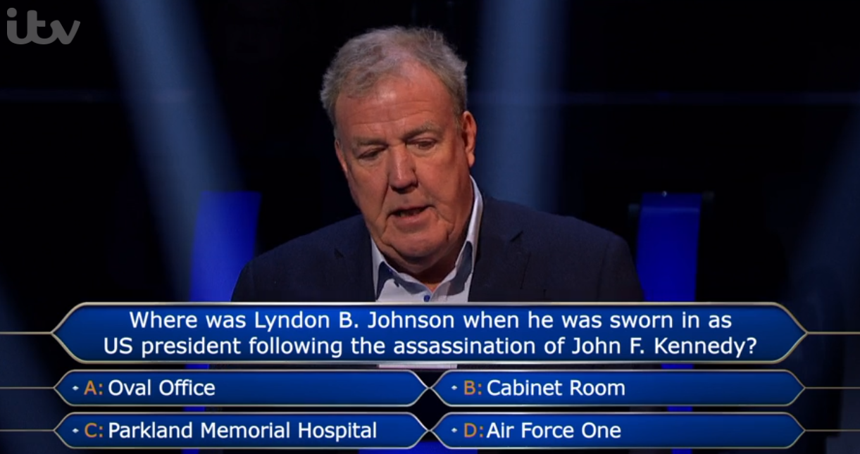 Who Wants To Be A Millionaire host Jeremy Clarkson