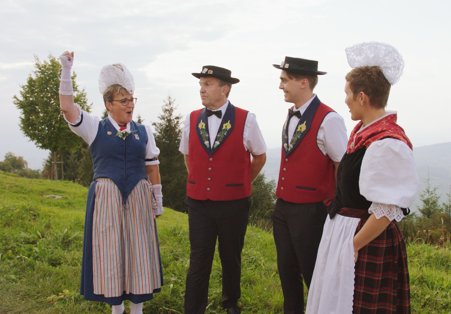 Brad and Barney singing