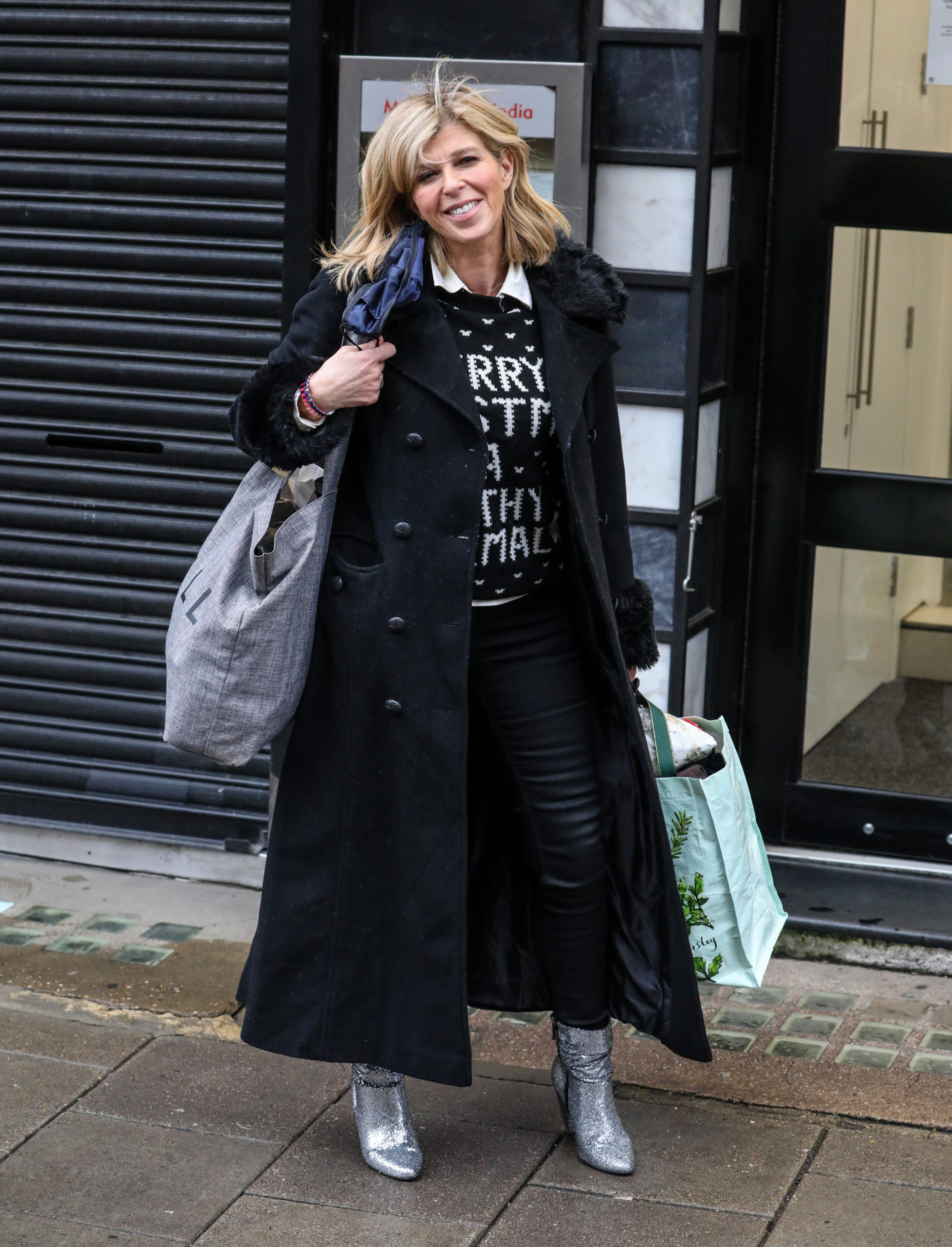 Kate garraway arrives for work