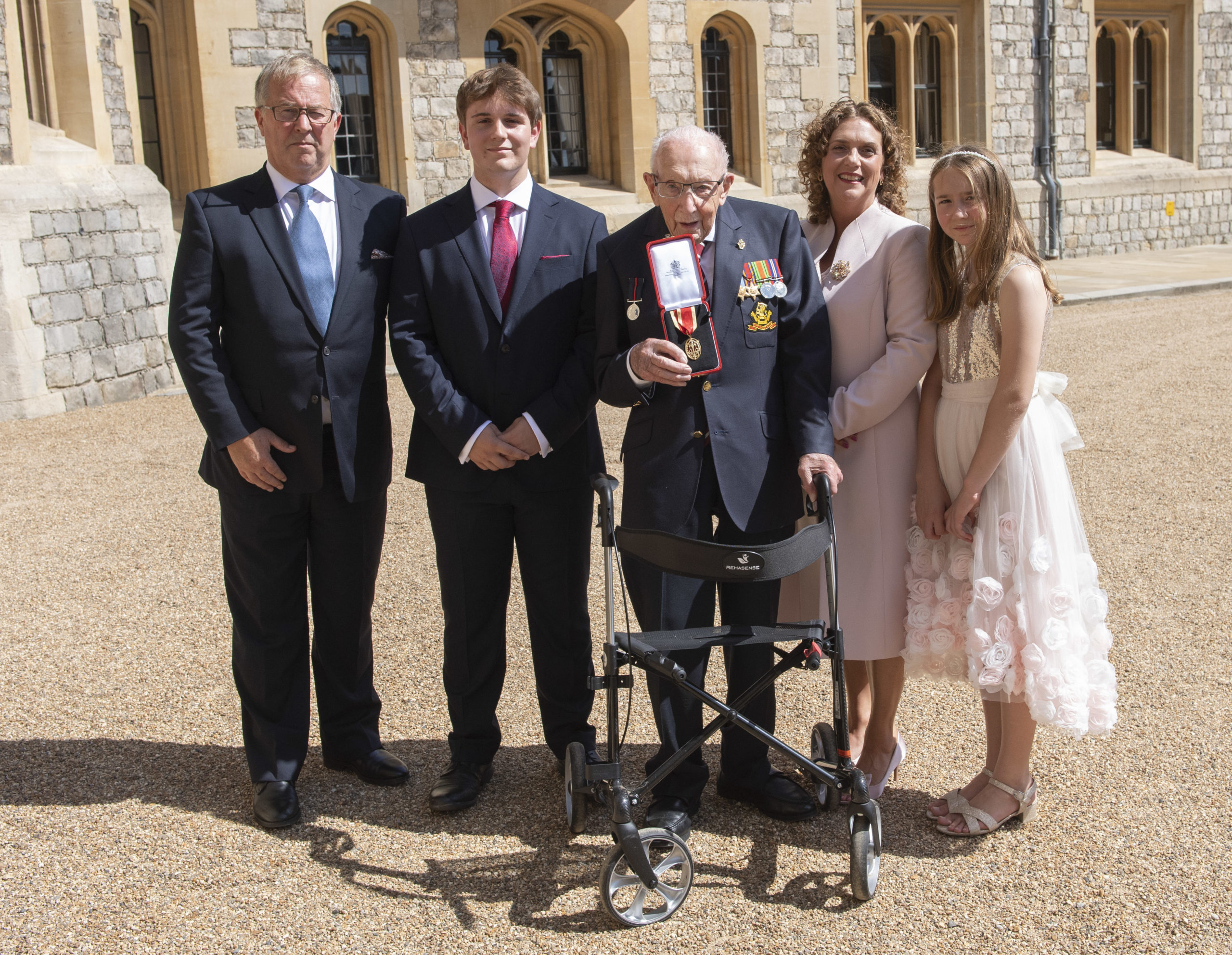 captain tom and his family