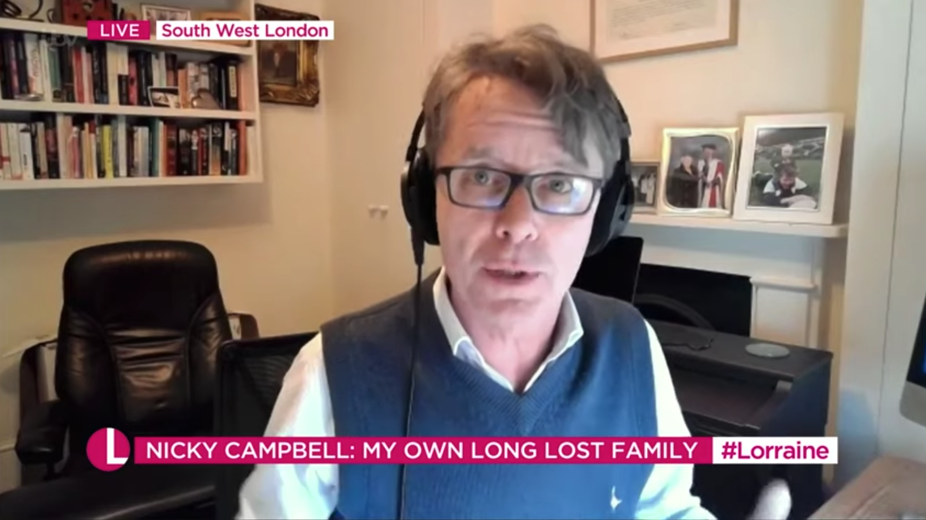 Nicky Campbell spoke about his bipolar diagnoses on Lorraine