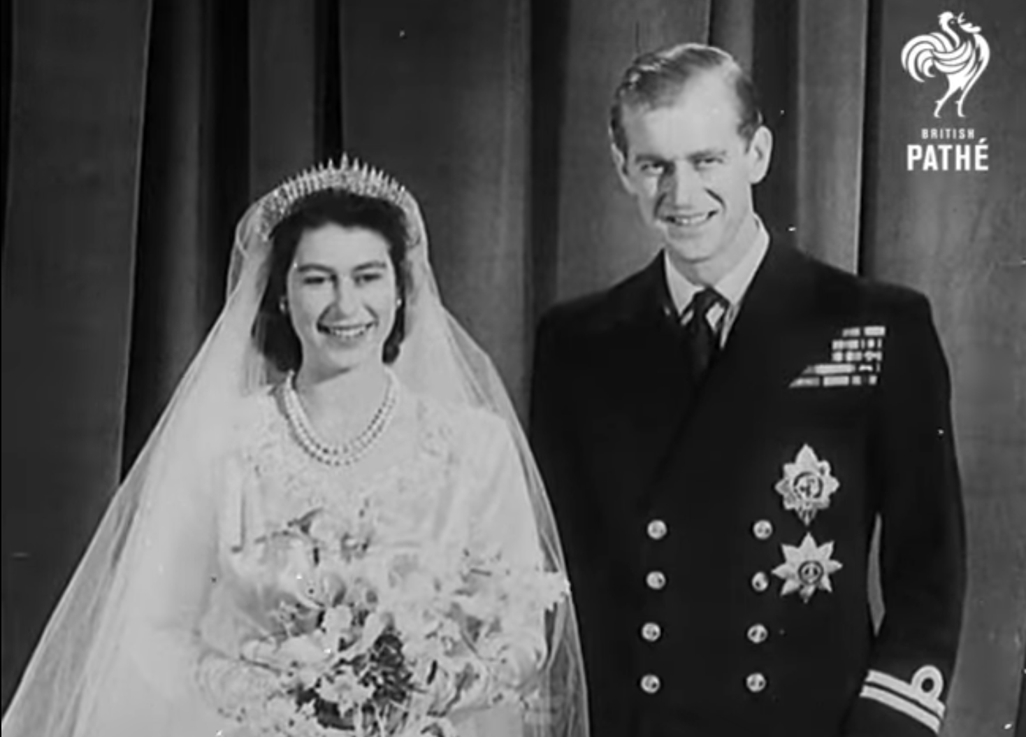 The young Queen Elizabeth and Prince Philip
