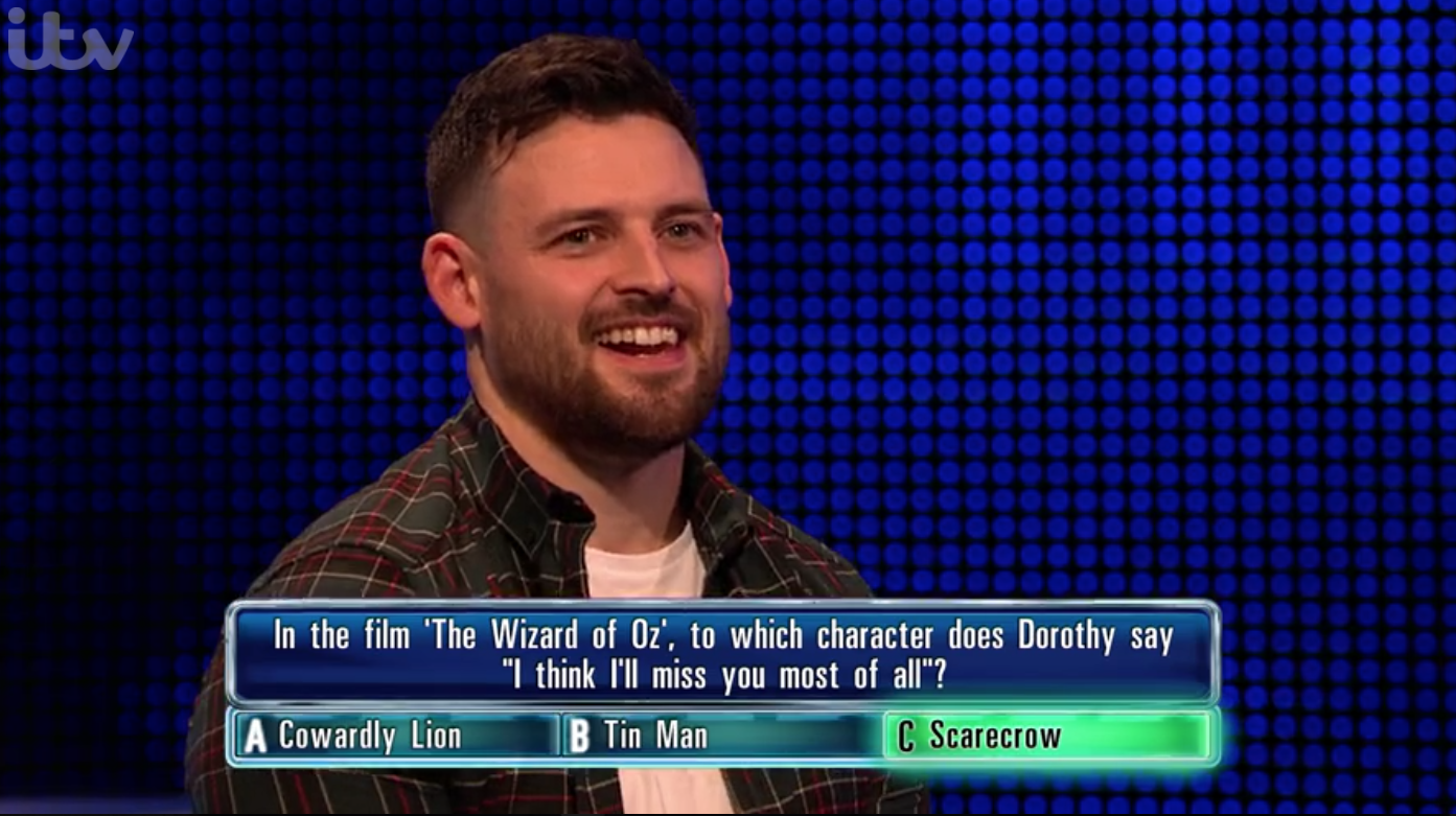Joel won £71k on The Chase in the head-to-head