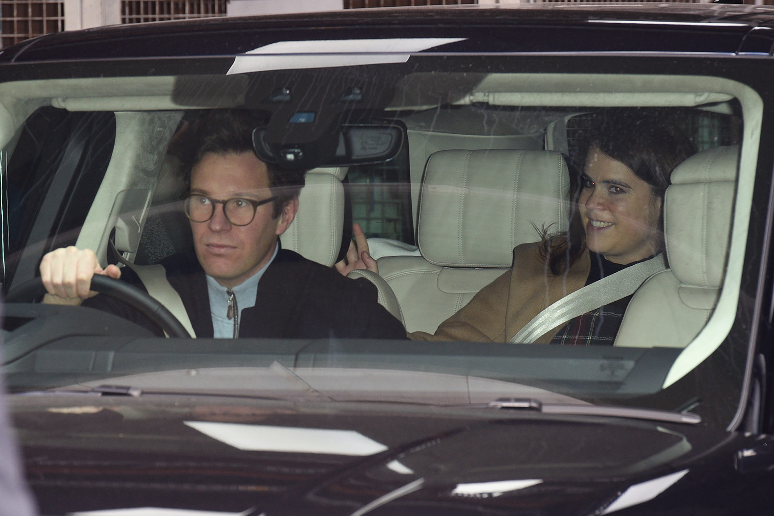 Princess Eugenie and Jack Brooksbank leave hospital 