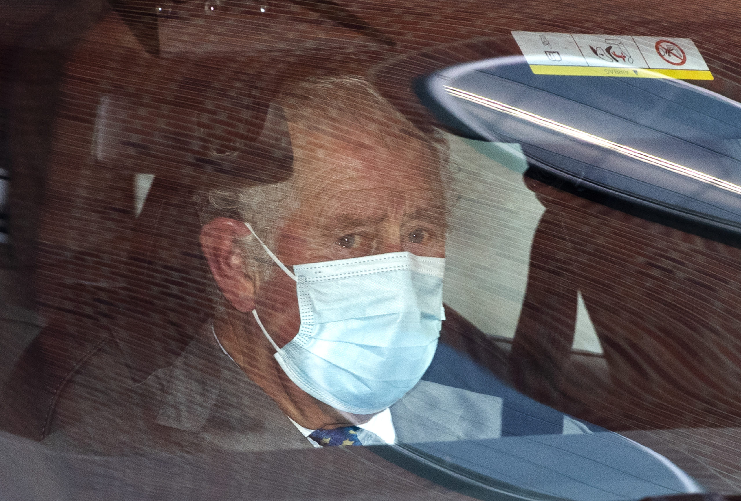 prince Charles visiting prince Philip in hospital