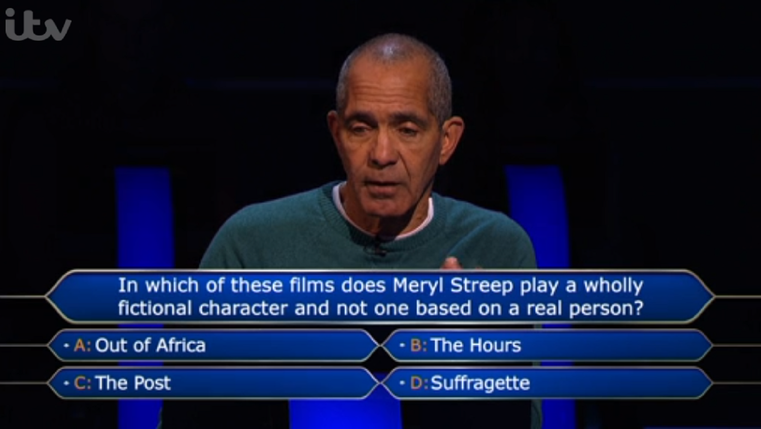 Ray on who wants to be a millionaire on itv