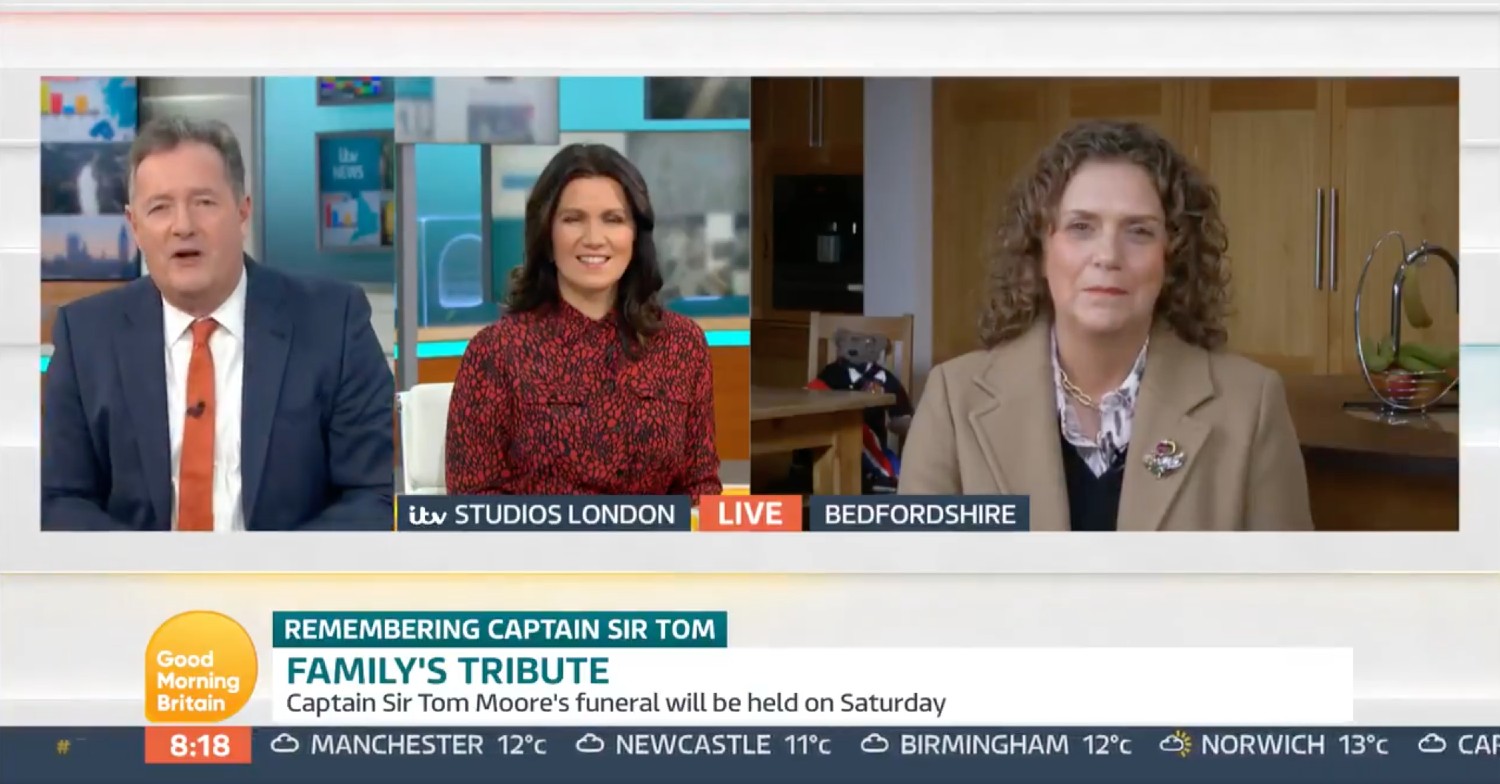 Captain Tom Daughter on Good Morning britain