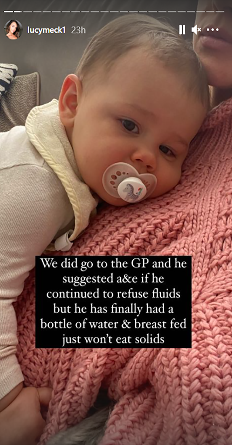 Lucy Mecklenburgh and son Roman