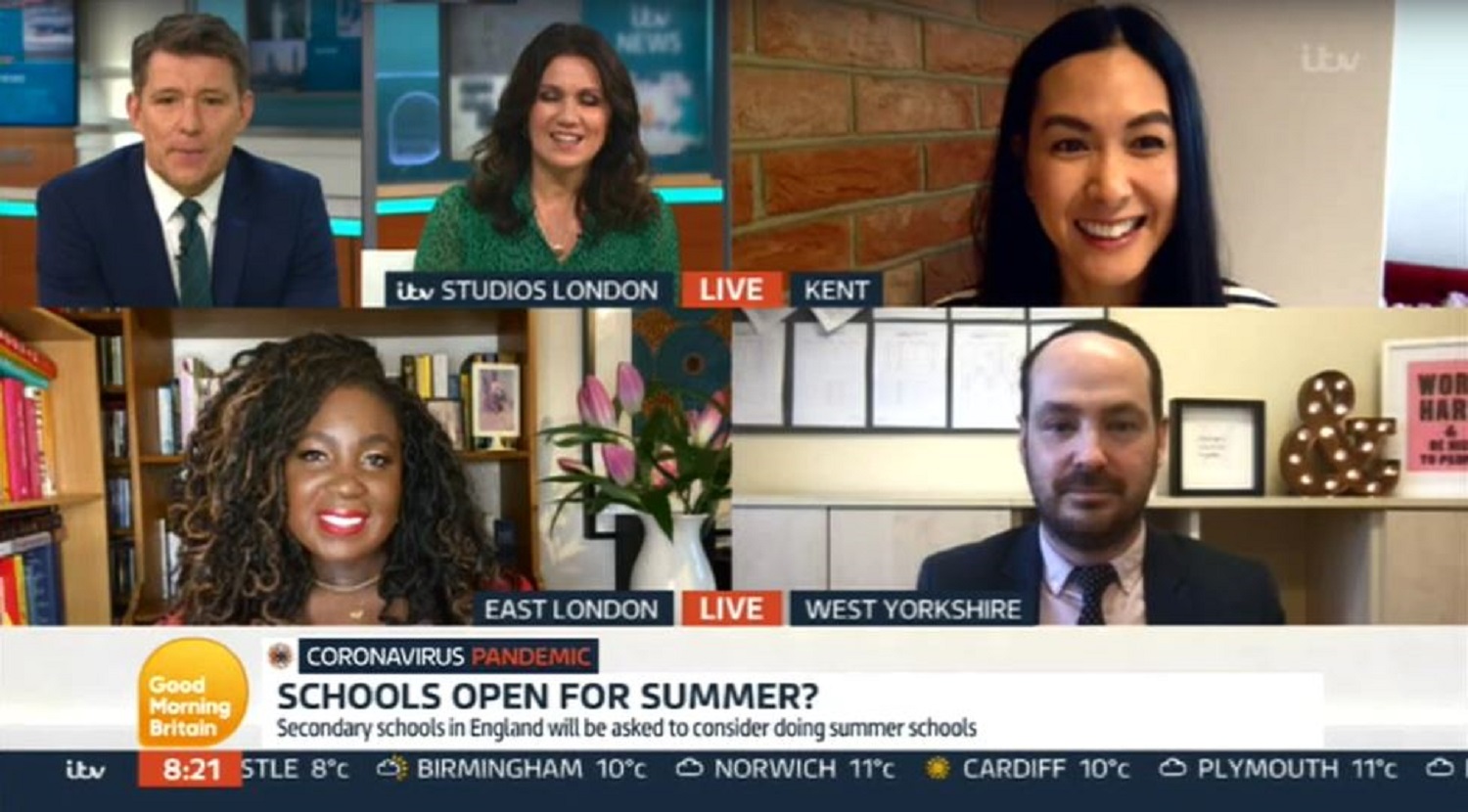 Ben, Susanna, Debbie Le and other itv guests on good morning britain