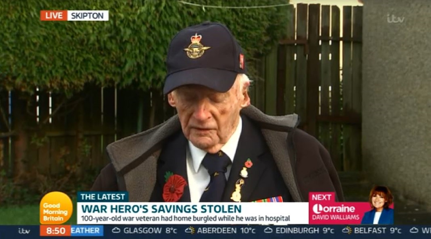 Len on good morning britain. Piers morgan donated a thousand pounds to him