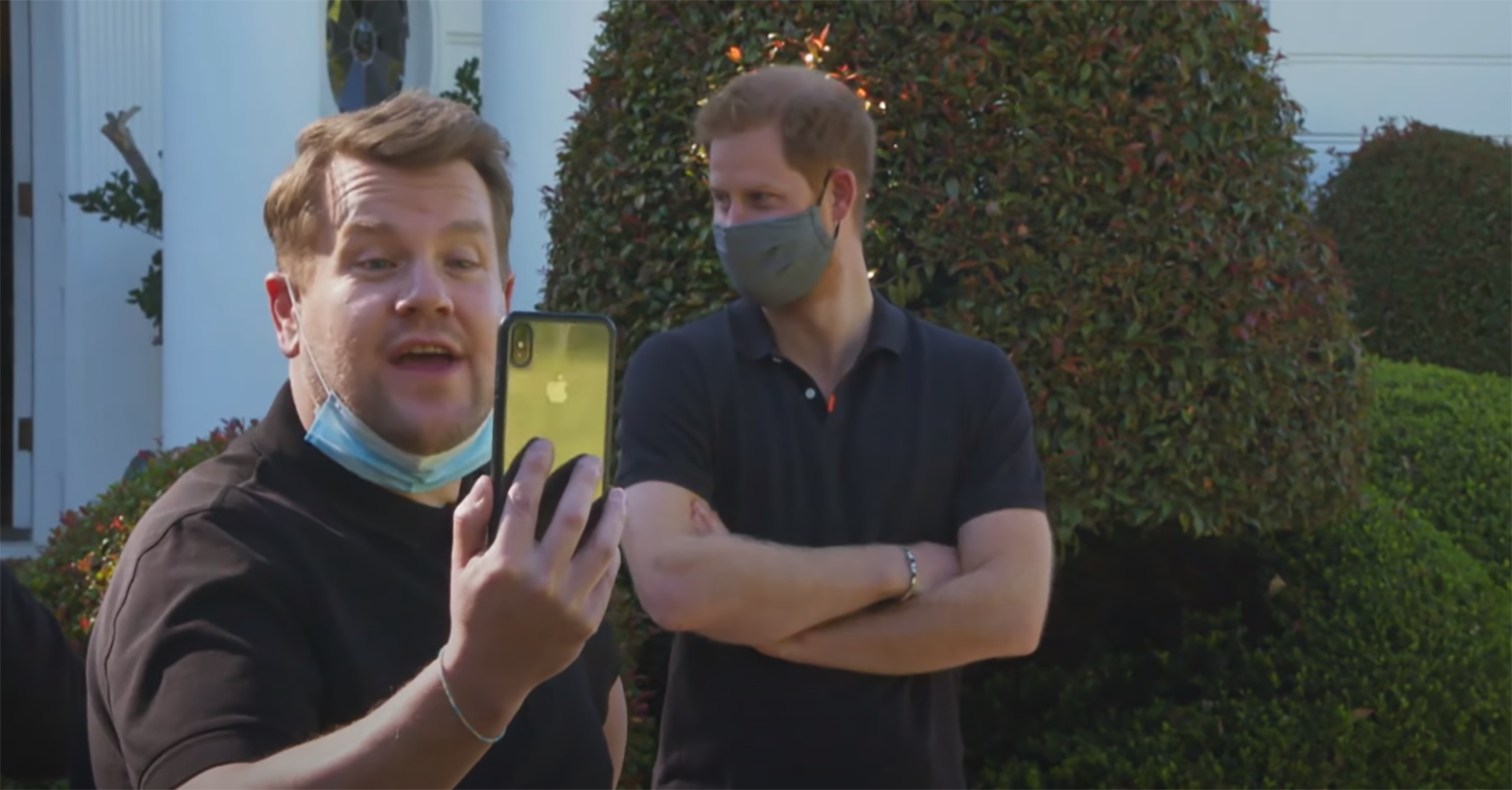 James Corden and Prince Harry