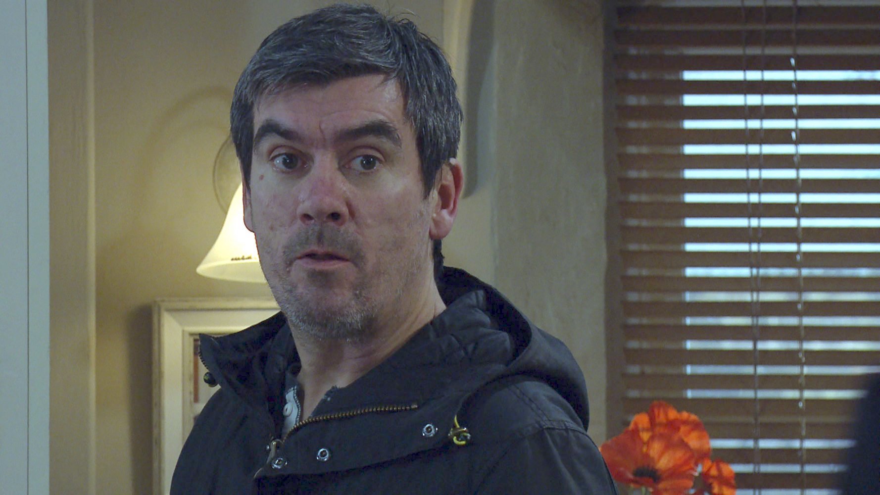 Cain Dingle looks interested in Emmerdale