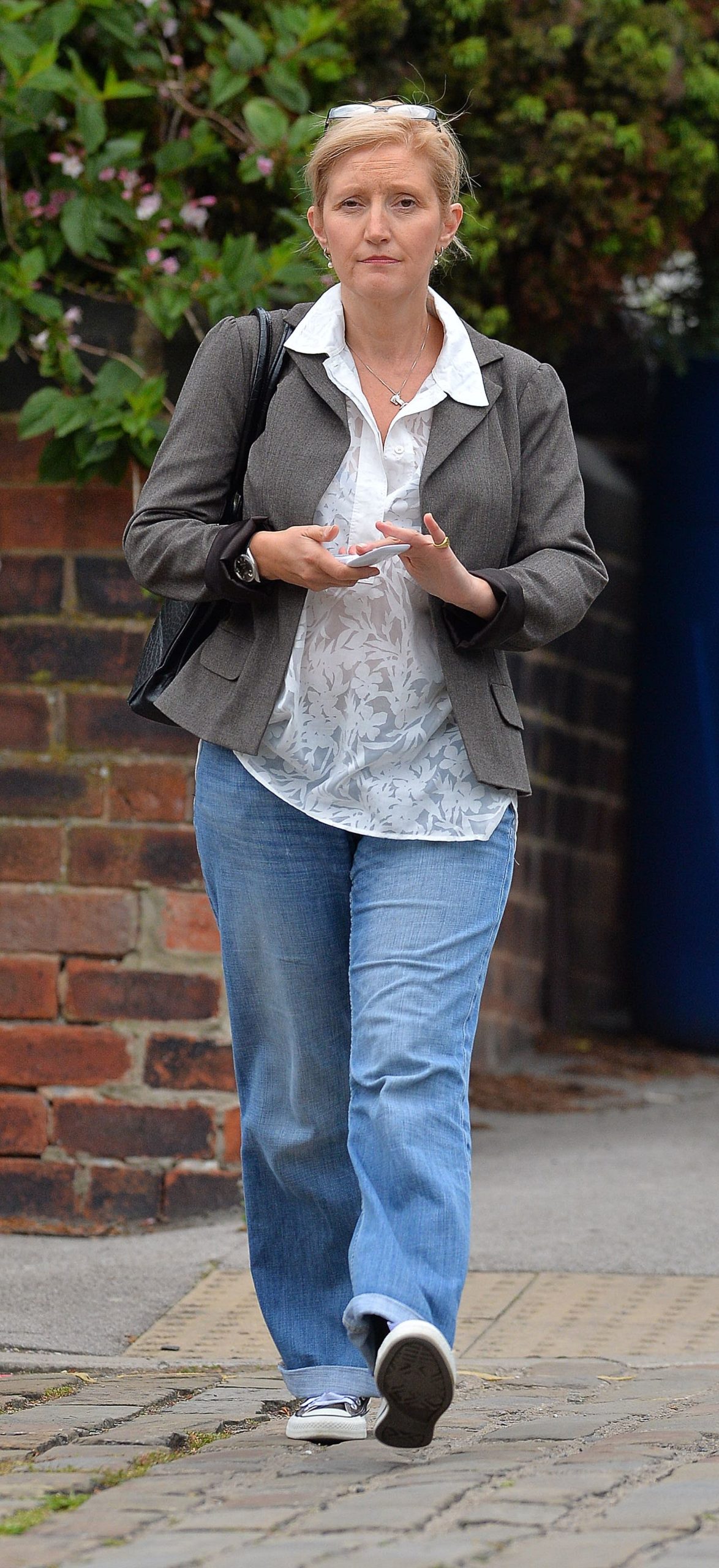 Jane Andrews Leaving The Bail Hostel Ripon House In Leeds West Yorkshire in June 2015 (Credit: From Optomen Television/ITV)