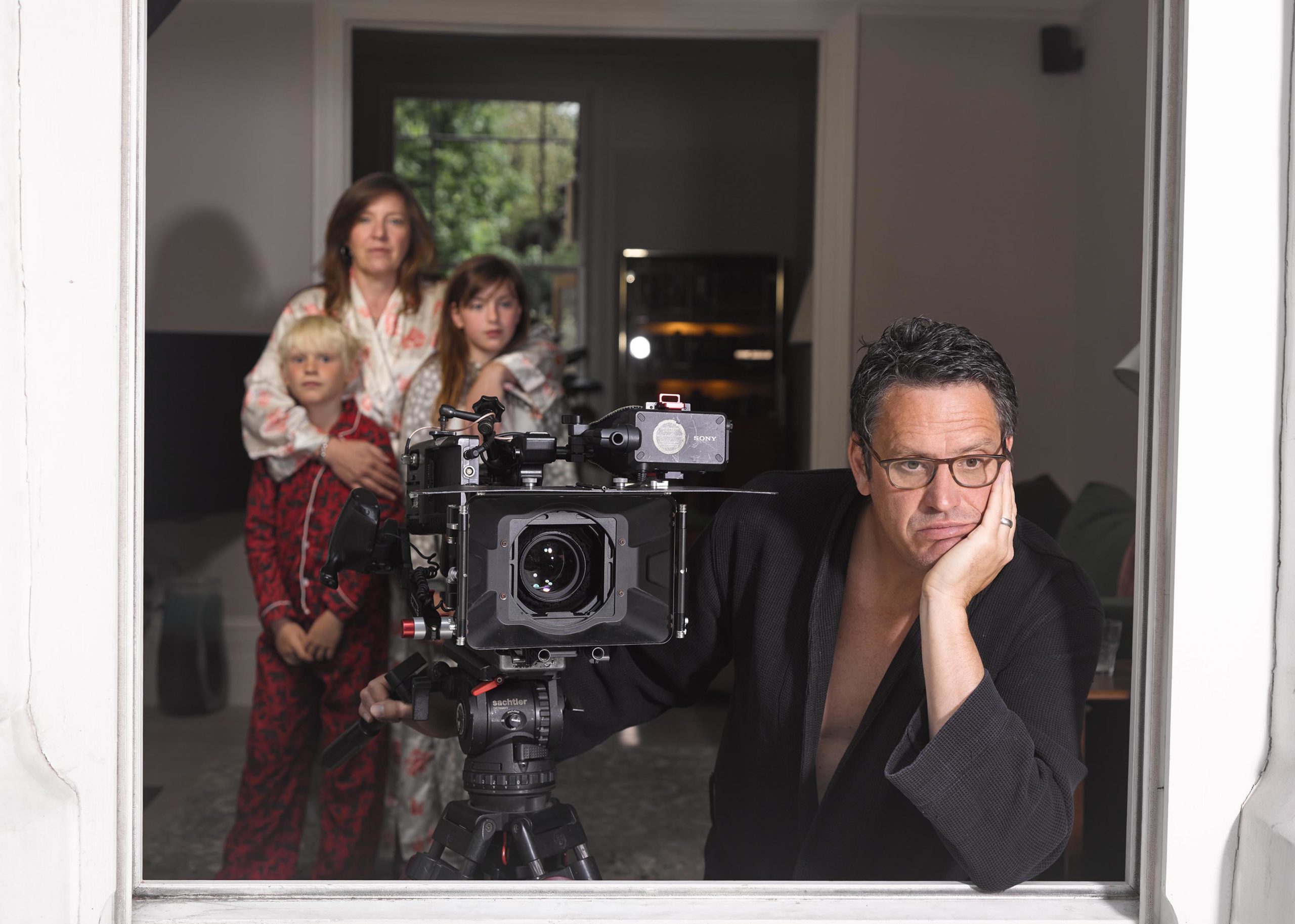 Paddy Wivell and his family during lockdown (Credit: Channel 4)