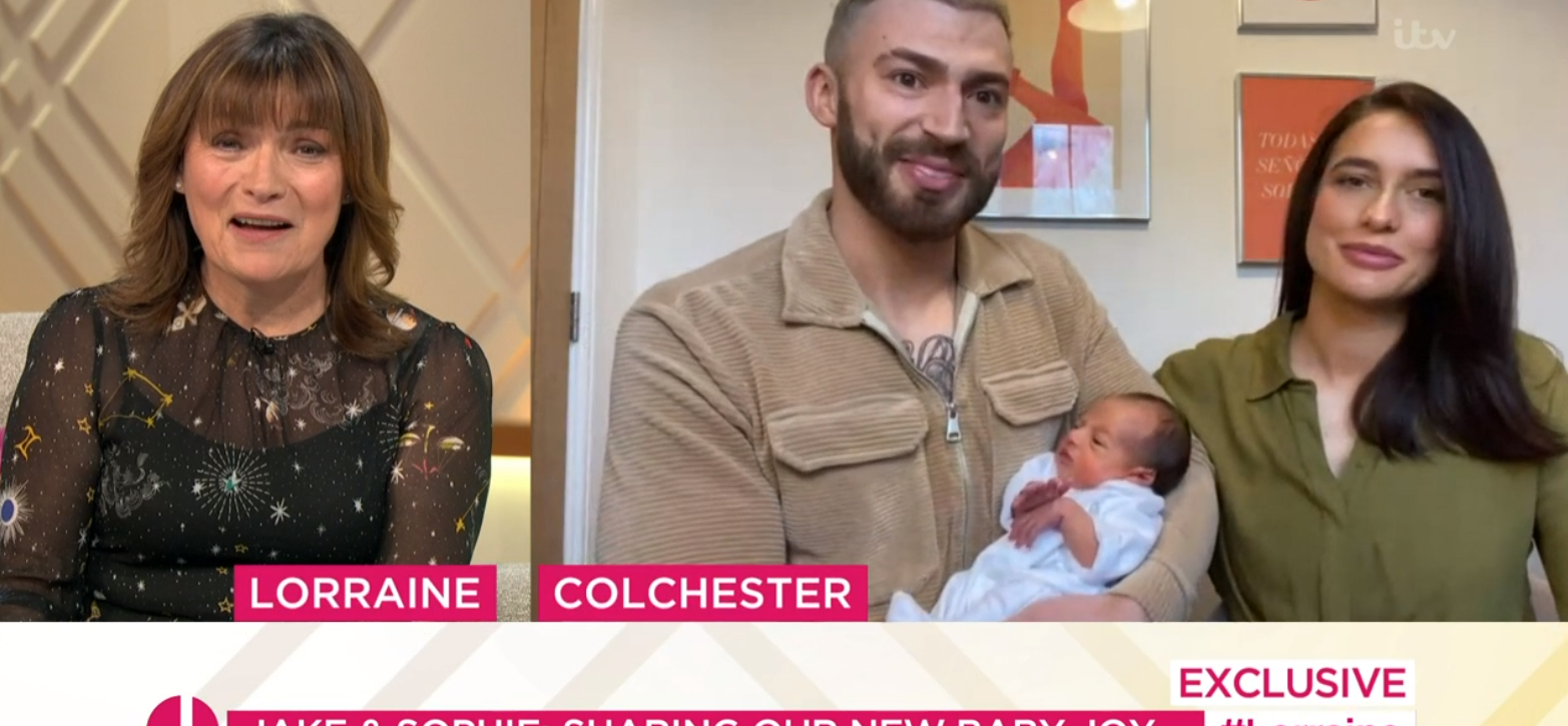 Jake Quickenden son on Lorraine