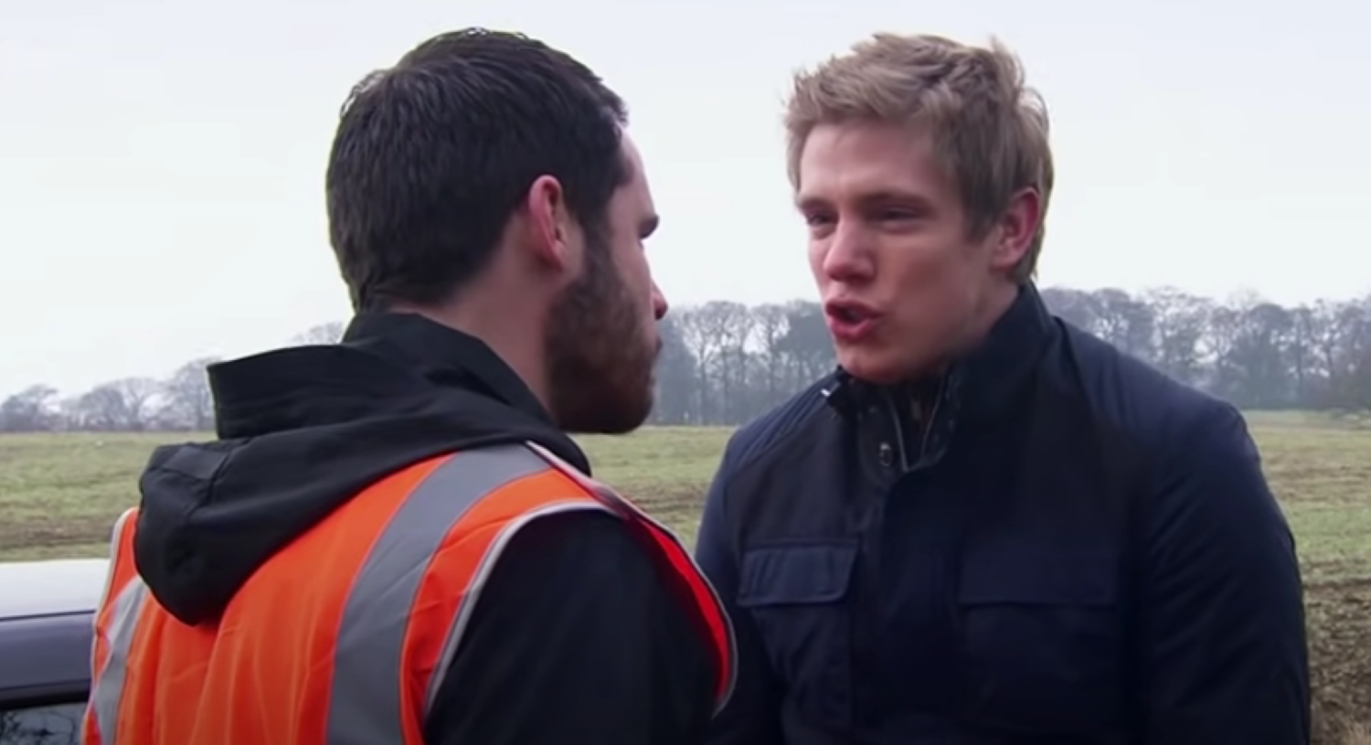 Robert shouting in Aaron's face