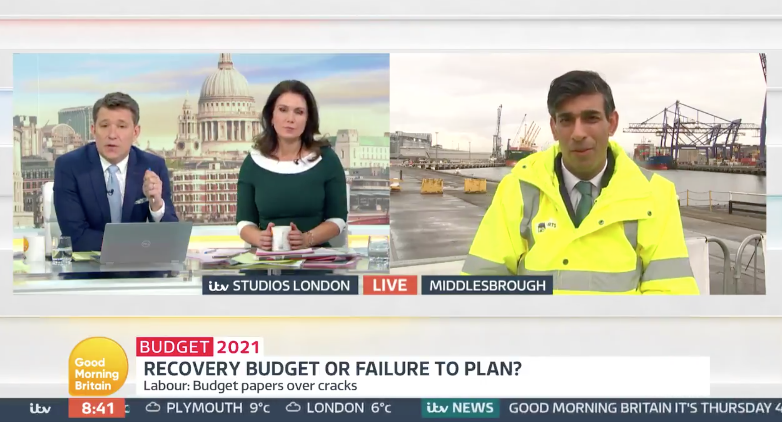 ben, Susanna and rishi on gmb