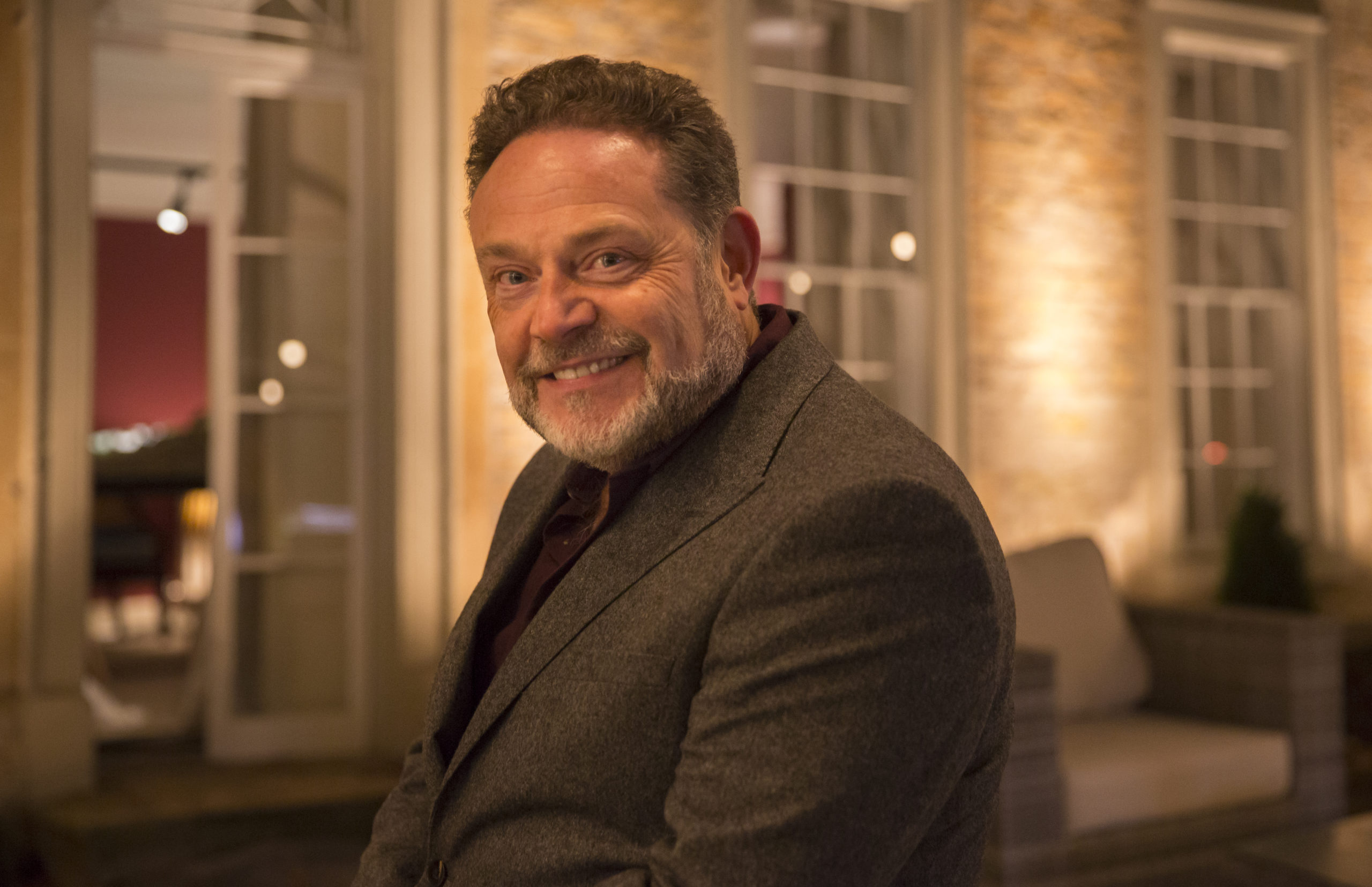 John Thomson in character as Jimmy Daly in McDonald & Dodds