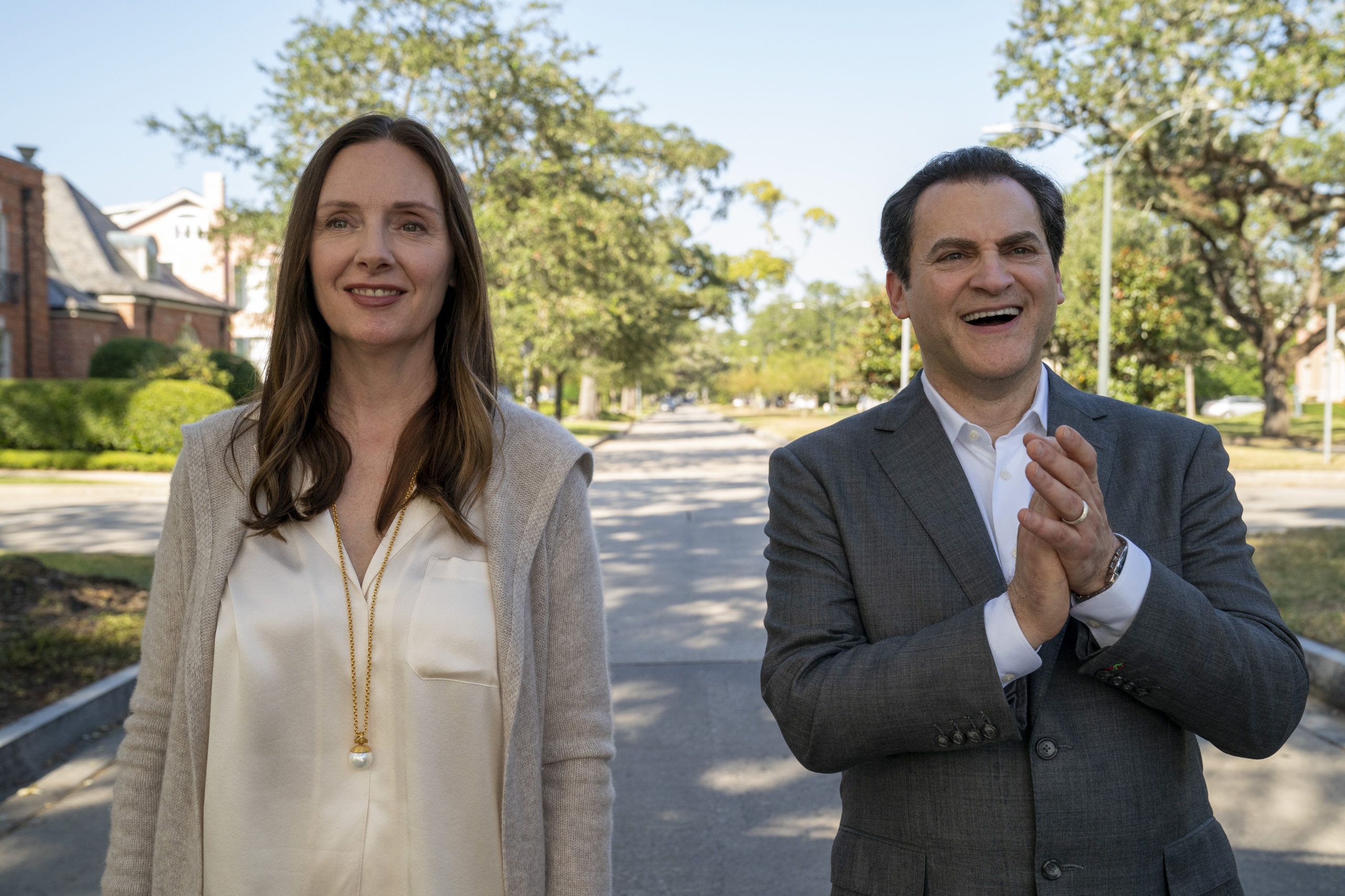 Hope Davis as Gina Baxter and Michael Stuhlbarg as Jimmy Baxter in Your Honor (Credit: Sky Atlantic)