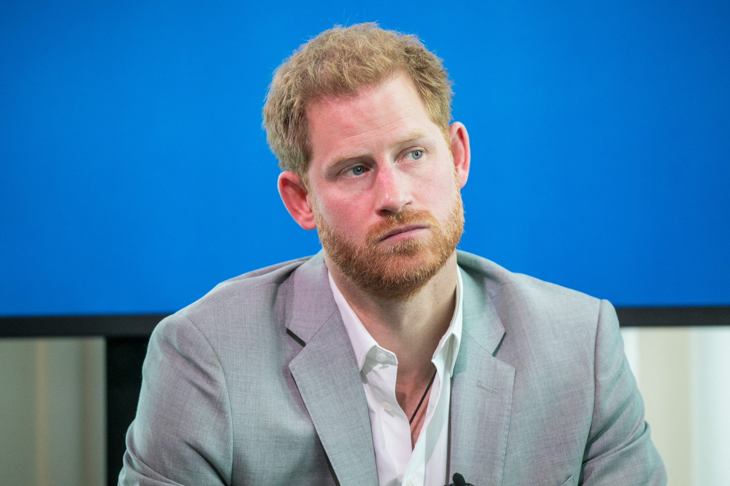 prince harry looking upset