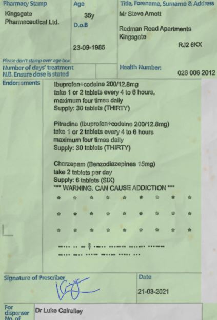 the pharmacy prescription