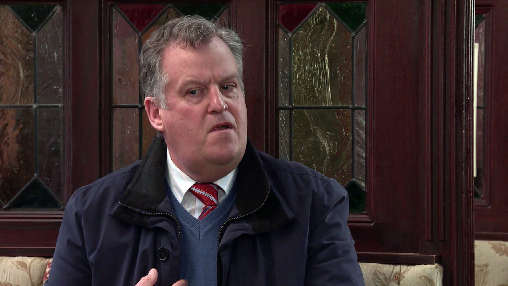 Brian looking odd on Coronation Street