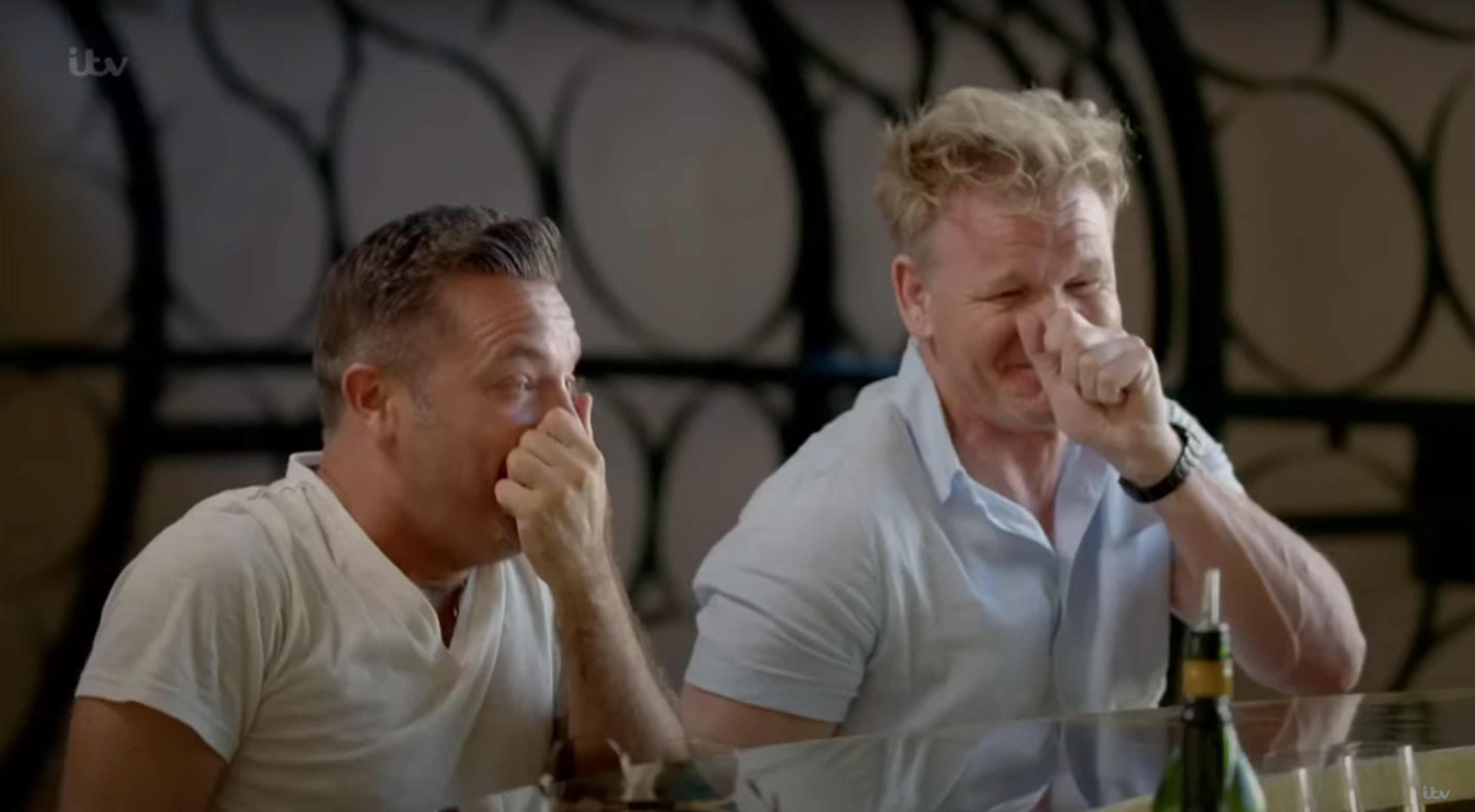 Gordon Ramsay and pal Gino D'Acampo have a chuckle