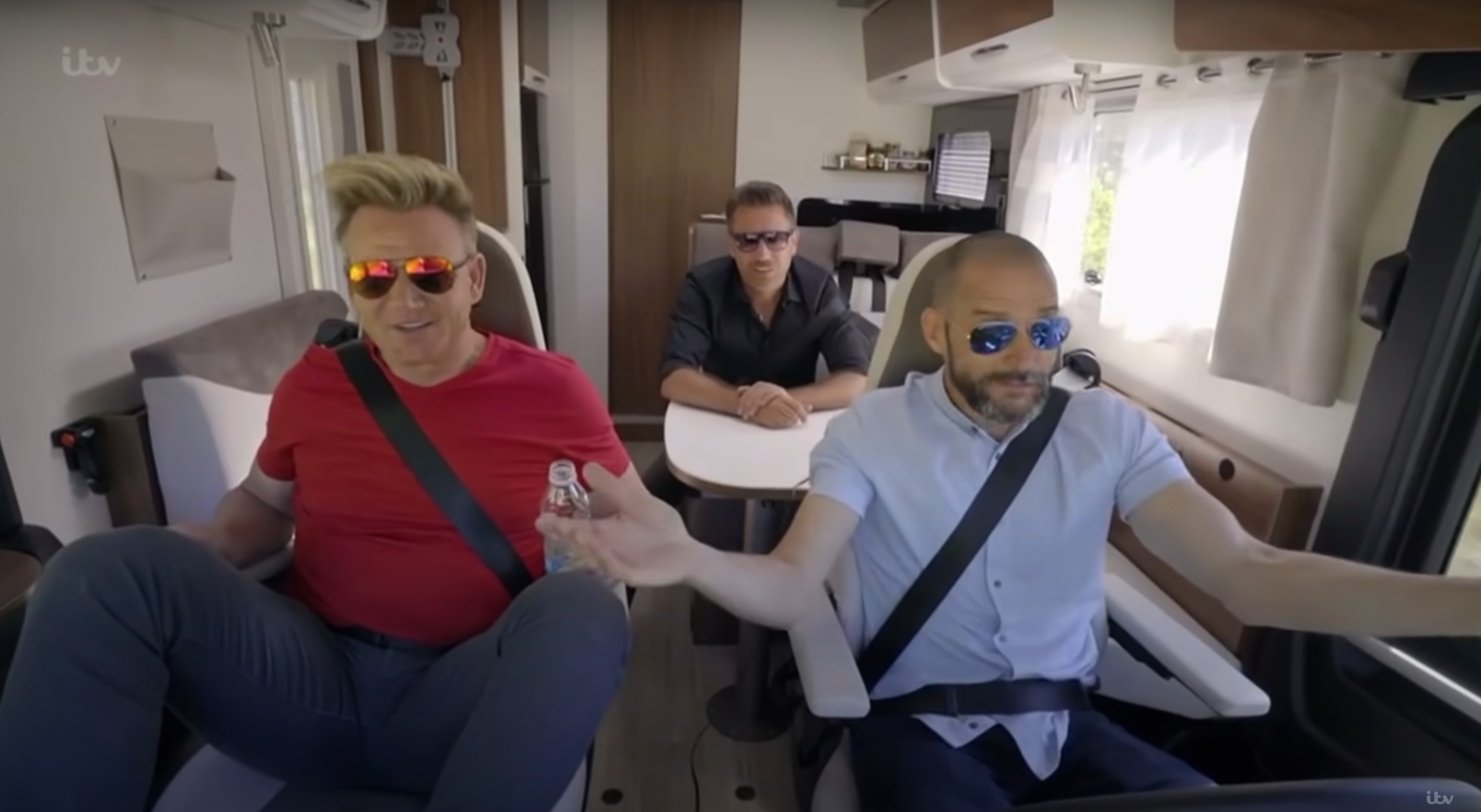 Gordon Ramsay, Gino D'Acampo and Fred Sirieix on a road trip