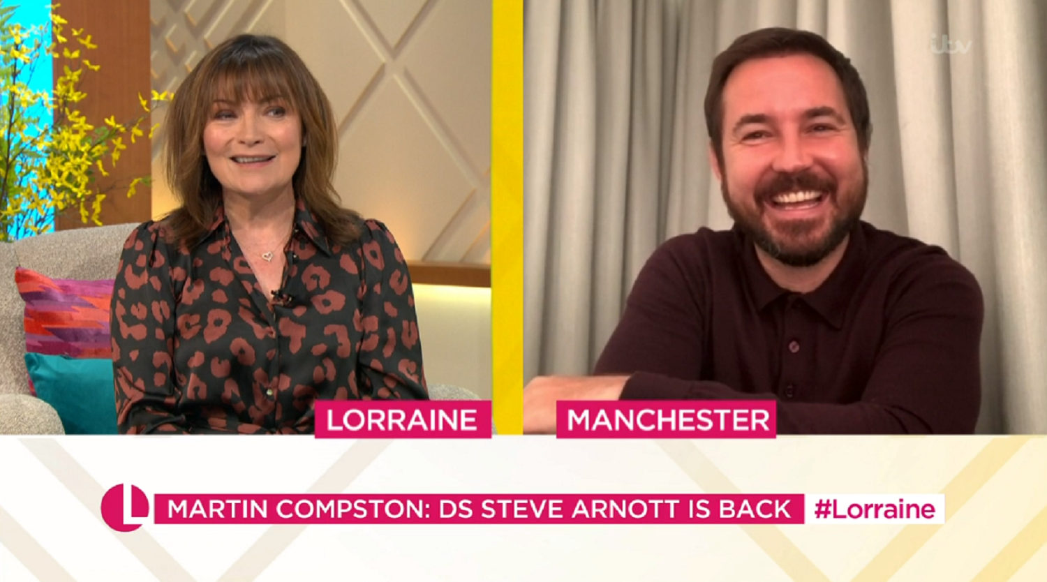 Martin Compston discussing the line of duty new series on Lorraine