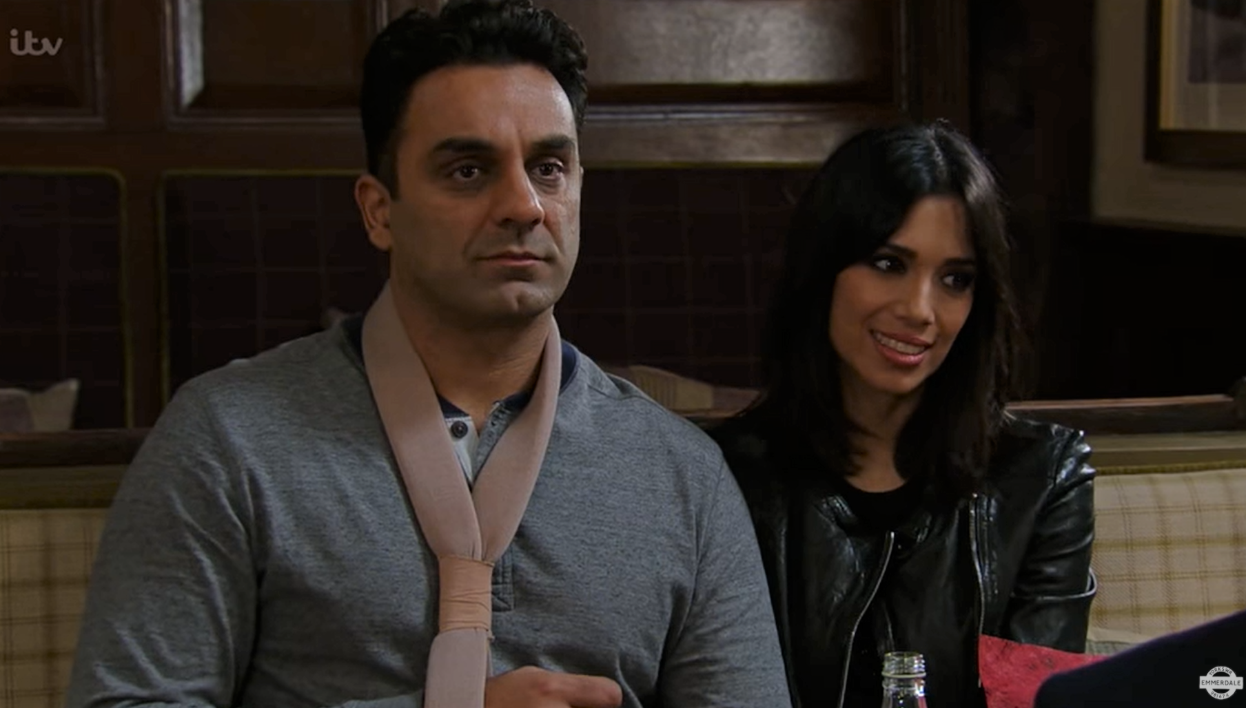 Emmerdale Rakesh and Priya in the Woolpack
