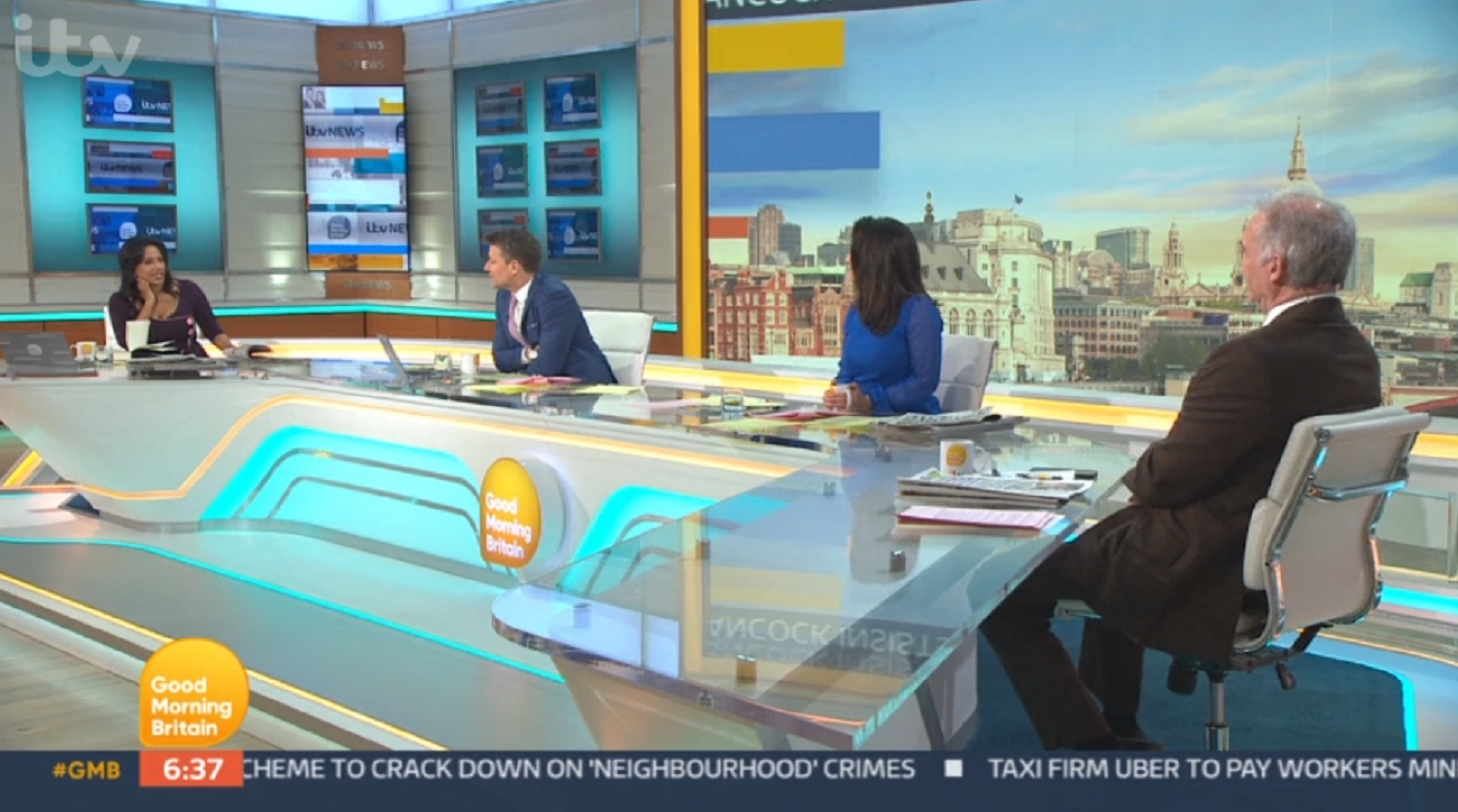 Ranvir and the other presenters on Good Morning Britain