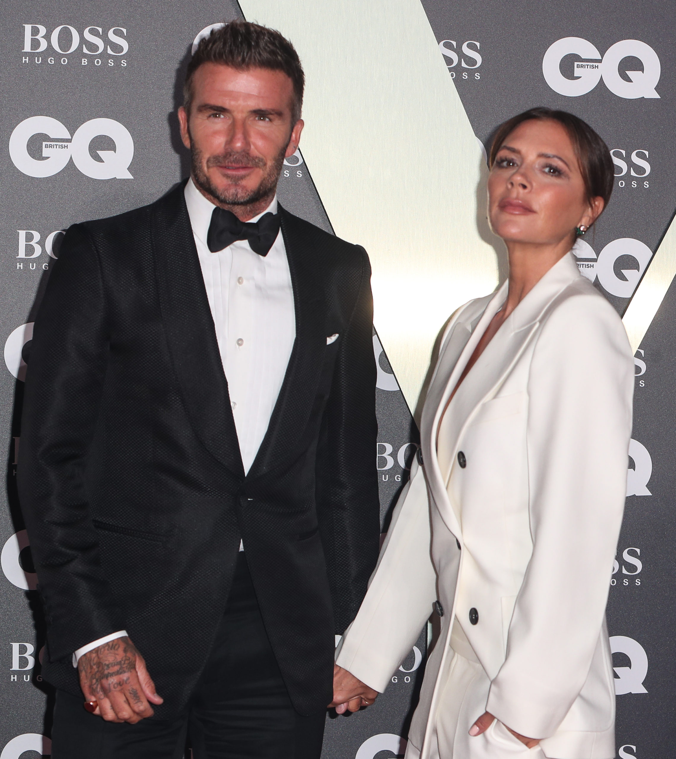 David Beckham, who shared his workout on instagram, and wife victoria
