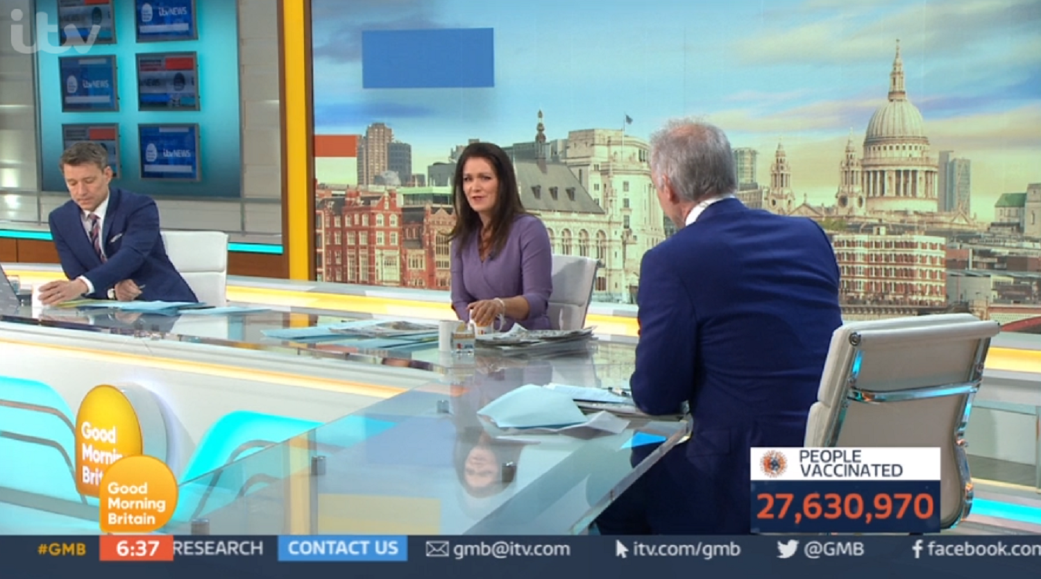 The GMB hosts discussing the covid lockdown