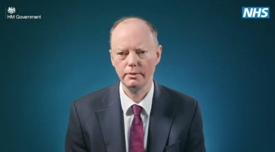 Chris whitty in a gov advert