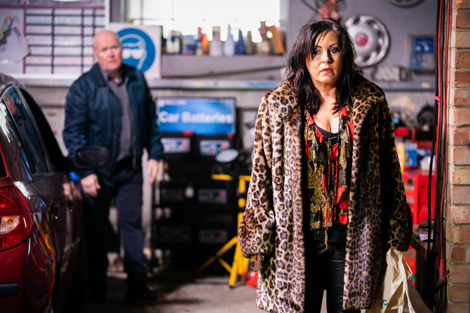 Kat Slater with Phil Mitchell in EastEnders