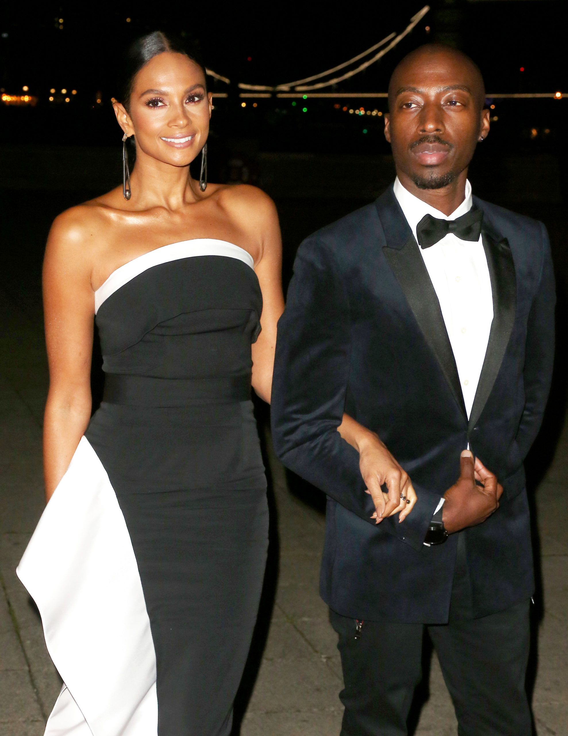 Alesha Dixon, who wowed instagram fans with her figure, pictured with her husband Azuka