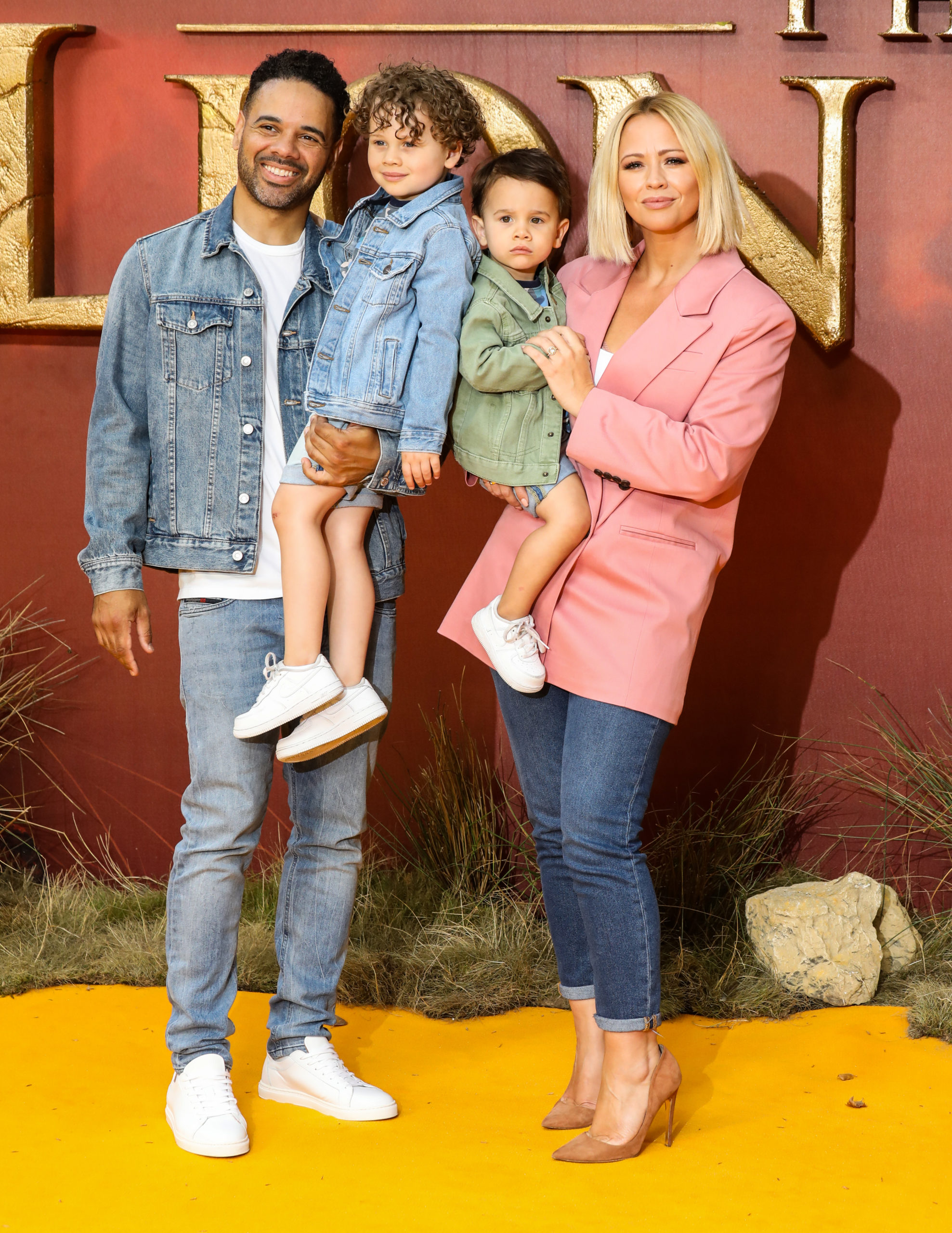 kimberley walsh with husband and sons