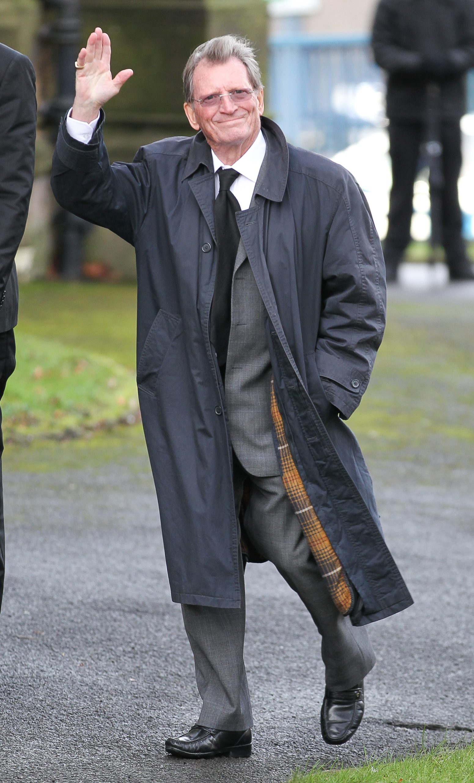 Coronation Street actor Johnny Briggs waves at fans