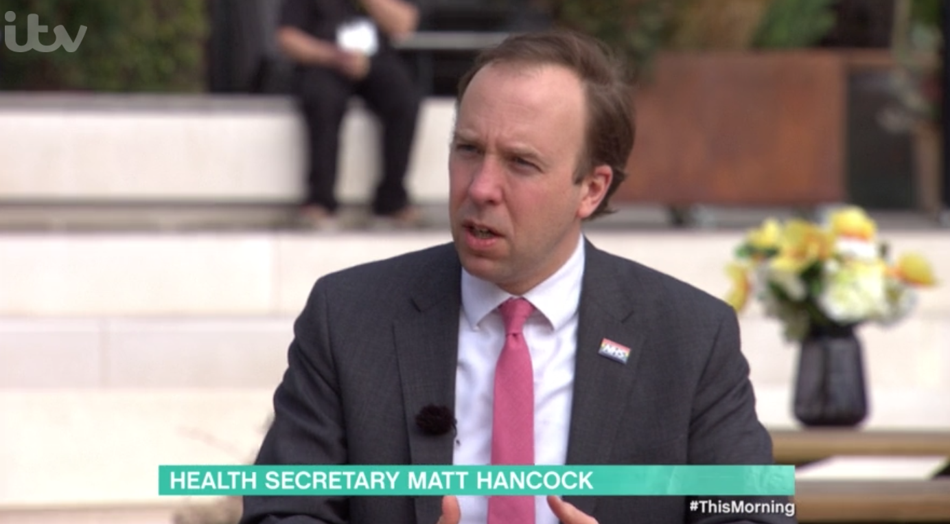 Holly Willoughby interviewed Matt Hanckock on This Morning