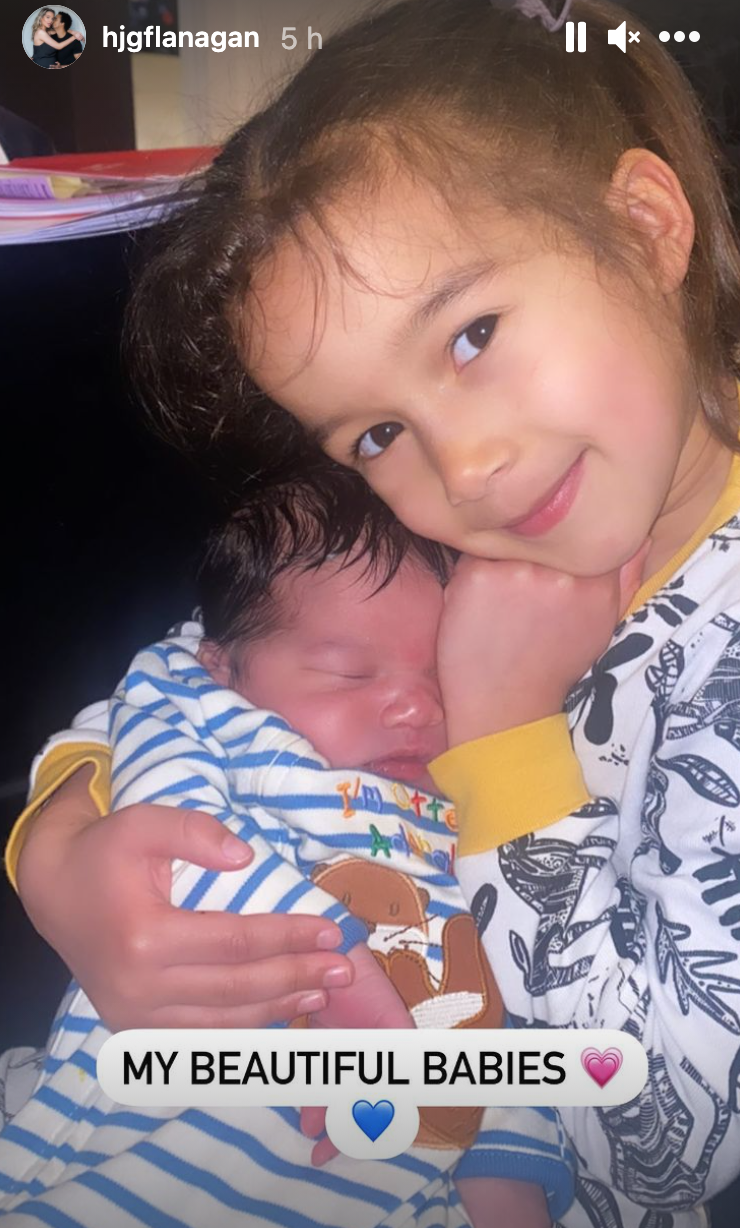 Helen Flanagan and her new baby Charlie